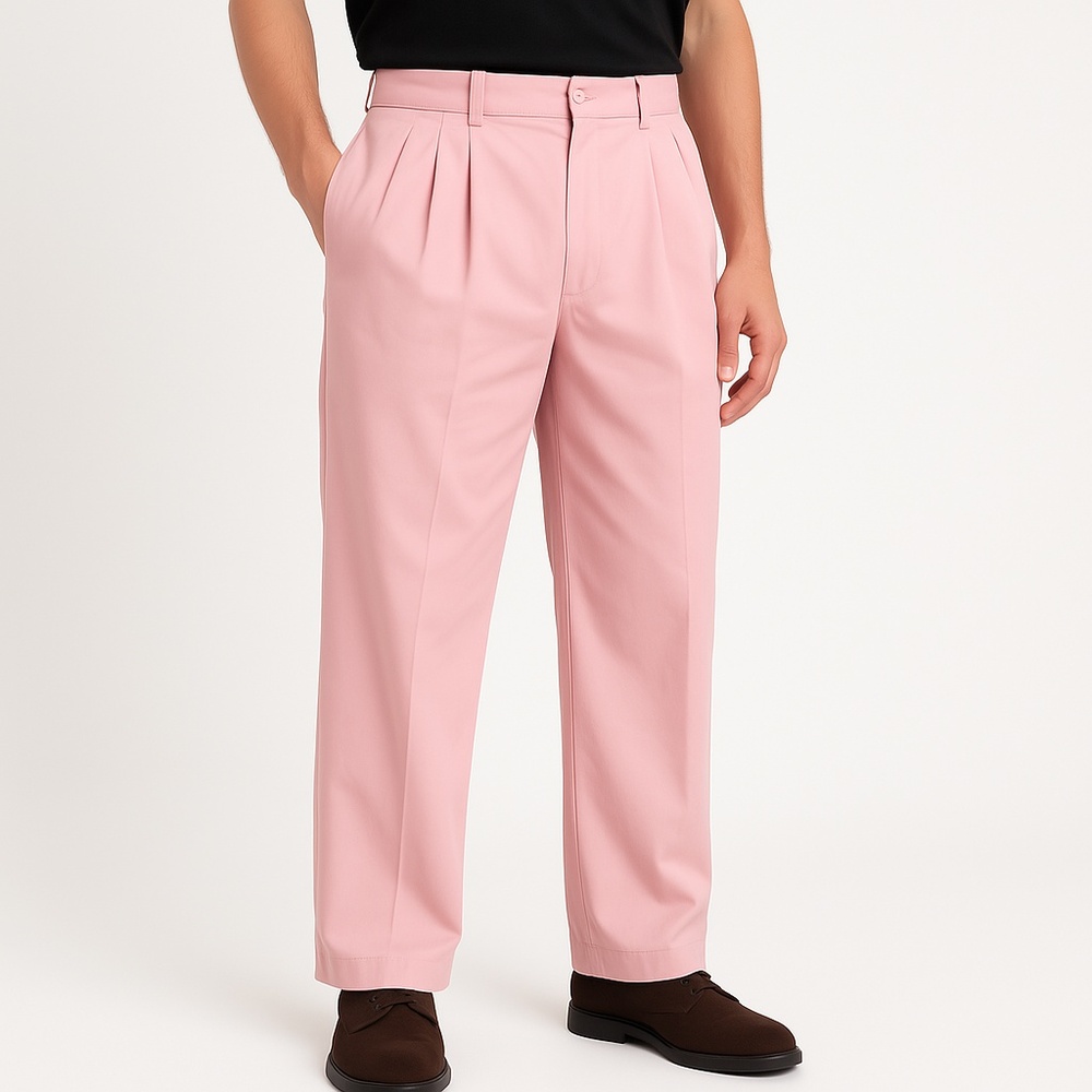 Polo By Ralph Lauren Mens Hammond Pleated‎ Pink Pants Size 33